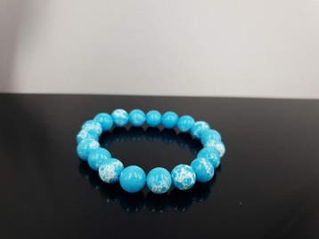Natuurlijke Larimar Edelsteen Circuit: 14,5 cm - 15,5 cm /