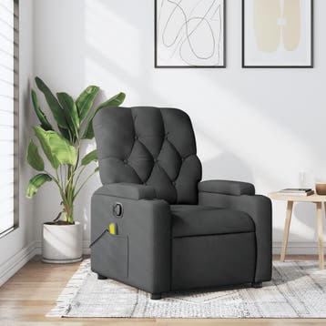vidaXL Massagestoel in donkergrijze stof, Verzenden, Nieuw
