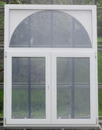 pvc raam , chassis , venster 137 x 180 wit / antraciet 7016, Ophalen of Verzenden, Raamkozijn