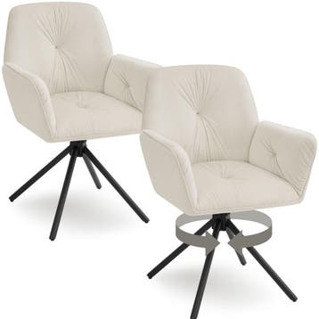 Draaibare fauteuil Lenia, gestoffeerd, Verzenden