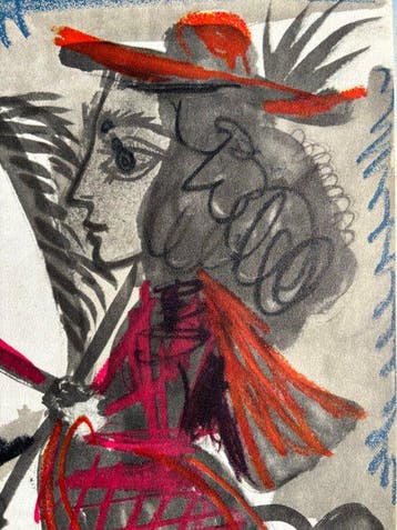 Pablo Picasso (1881-1973), after - Jacqueline sur son cheval