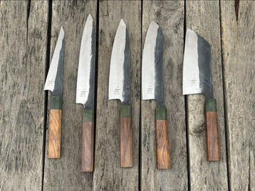 Keukenmes - Ambachtelijke verzamelbare chef-messen set (5)