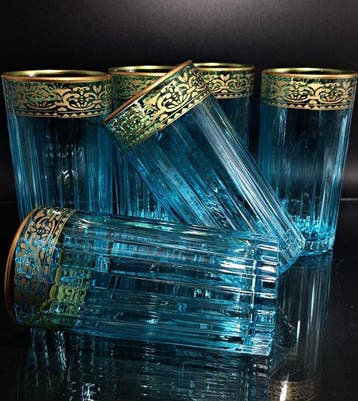 Artemisia - Drinkset (6) - Kristal, gouden zecchino
