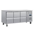 Polar U-serie geventileerde gekoelde GN werkbank met 6 laden, Verzenden, Nieuw in verpakking, Koelen en Vriezen