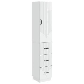 vidaXL Kast Set 2 pcs Hoogglans Wit 33 x 34,5 x 87 cm, Huis en Inrichting, Kasten | Overige, Verzenden, Nieuw