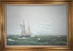 James Alfred Kirby. (1917-1999) - Sailing vessels in a fresh, Antiquités & Art