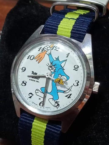 Seiko - (Overhauled) 5000-7000 Tomony Tom & Jerry with Fork,, Handtassen en Accessoires