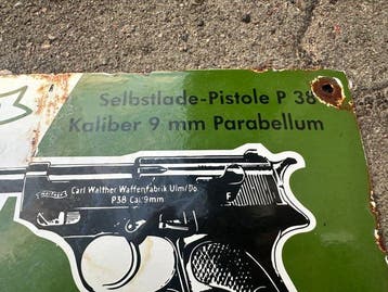 Emaillebord Walther Reclame Reklame Emaille E-mail Emaille -