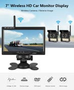 Draadloos Dubbele Achteruitrijcamera Set 7inch, Verzenden