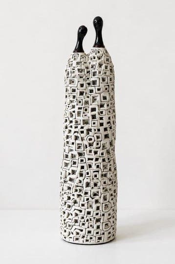 sculptuur, Abstract Double Figure Modern Geometric