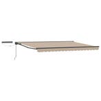 vidaXL Elektrisch Uitschuifbare Zonneluifel Beige en, Tuin en Terras, Zonneschermen, Verzenden, Nieuw