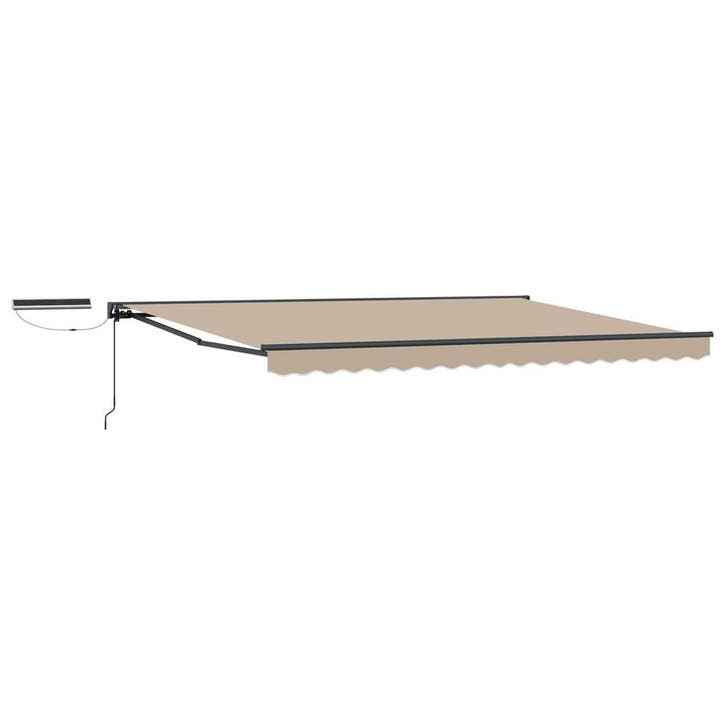 vidaXL Elektrisch Uitschuifbare Zonneluifel Beige en, Tuin en Terras, Zonneschermen, Nieuw, Verzenden