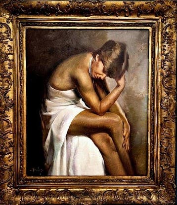 Domingo Alvarez Gomez (1942) - Joven Pensativa
