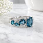 ***GEEN RESERVE*** Diepe Oceaan Elegantie – 4.6ct London