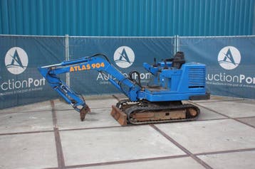 Veiling: Minigraver Atlas 904 Diesel, Ophalen