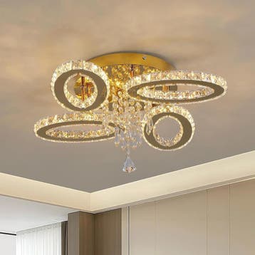 LED Plafondlamp Goud 52cm -58% | Retour Deal | Luxe eyeca..., Huis en Inrichting, Lampen | Plafondlampen, Verzenden, Nieuw, Overige materialen