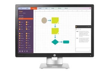 HP EliteDisplay E242 Zwart, Computers en Software, Ophalen of Verzenden, Zo goed als nieuw, HP