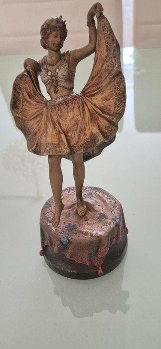 Franz Bergmann - Figuur - Tänzerin - Brons, Antiek en Kunst