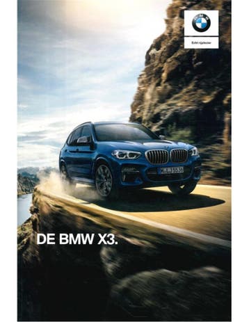 2018 BMW X3 BROCHURE NEDERLANDS, Ophalen of Verzenden, Nieuw