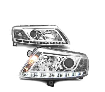 PHARES LED AUDI A6 C6 04-08 TRU DRL CHROMÉ, Autos : Pièces & Accessoires, Éclairage, Verzenden