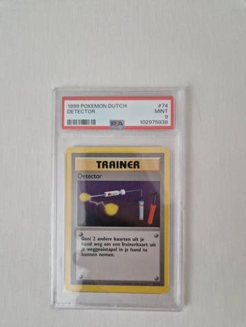 Pokémon Graded card - Detector Base Set - PSA 9, Hobby en Vrije tijd, Nieuw
