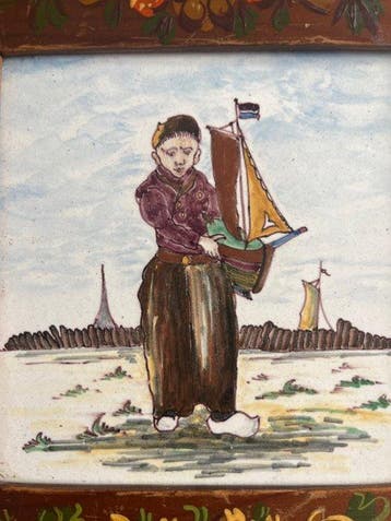 Tegel - 1850-1900 - Antiek Fries aardewerken