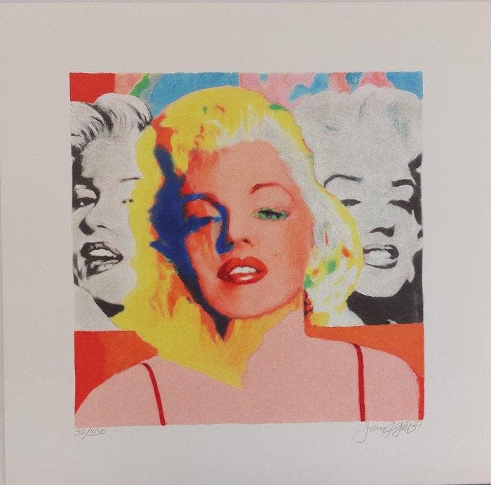 James Francis Gill (1934) - Marilyn Monroe 3 Faces, Antiquités & Art, Antiquités | Autres Antiquités