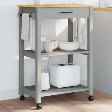 vidaXL Keukentrolley MONZA 60x40x88,5 cm massief grenenhout, Verzenden, Nieuw
