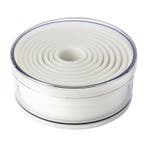 Stekerdoos set rond glad nylon | 9 stuks | 2 tot 10(Ø)cm, Verzenden, Nieuw in verpakking