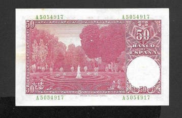 Spanje. - 50 Pesetas - 1951 - Pick 141a (Zonder