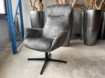 Veiling - Draaifauteuil Wenen (2 stuks) - Velours - Hunter -, Nieuw