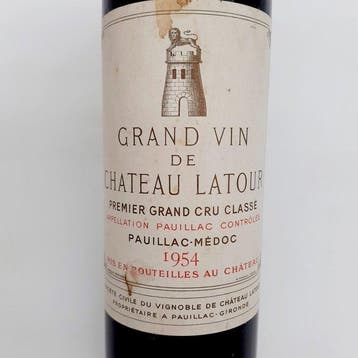 1954 Chateau Latour - Pauillac 1er Grand Cru Classé - 1, Verzamelen, Wijnen, Nieuw