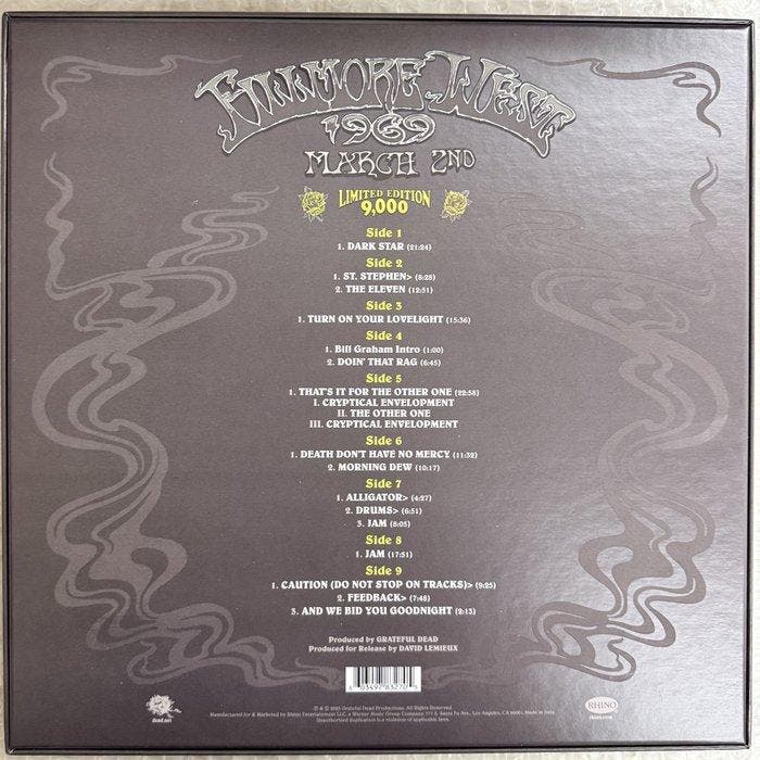 Grateful Dead - Diverse artiesten - Fillmore West, March 2,, Cd's en Dvd's, Vinyl Singles