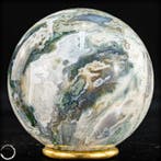 Sphère en agate mousse avec druse – harmonie naturelle dans
