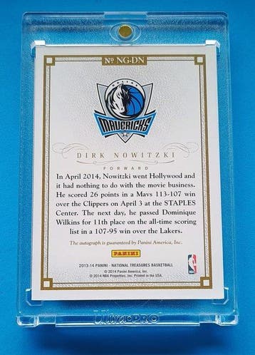 2013 Panini Dirk Nowitzki Auto /25 Édition limitée, Carte, Nieuw