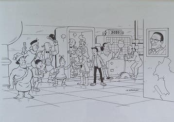 Christian Verhaeghe - 1 Original drawing - Suske en Wiske -