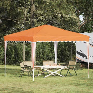 vidaXL Pop-up Feesttent 288 x 288 x 245 cm Oranje Oxford, Verzenden, Nieuw