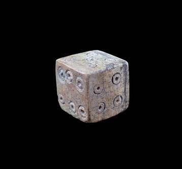 Oud-Romeins Been benen dobbelsteen - dice - - 1.1 cm (Zonder