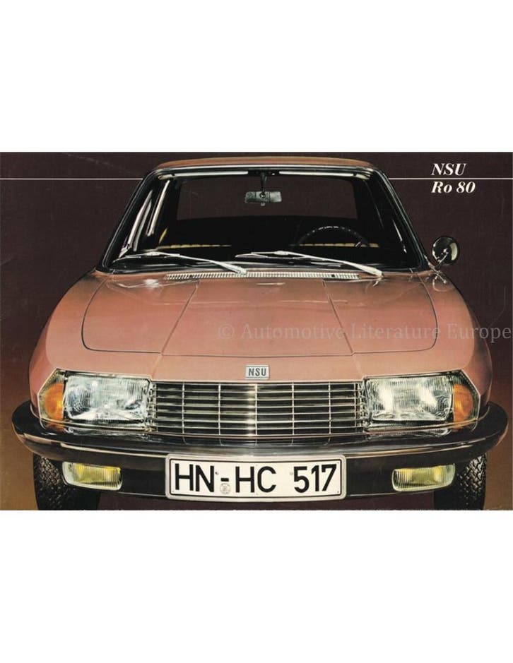 1967 NSU RO 80 BROCHURE NEDERLANDS, Livres, Autos | Brochures & Magazines