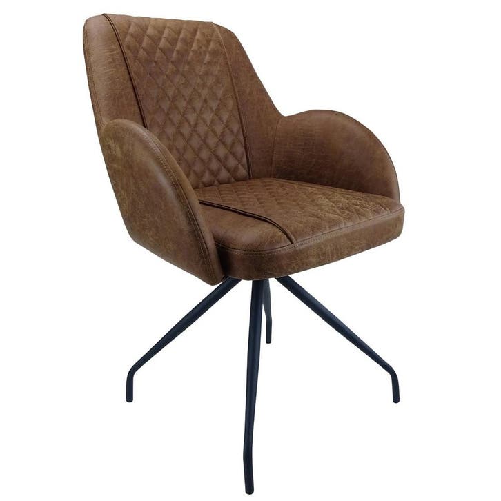 Stoel | Leer/Metaal | Camel | Zwarte Poten | Indoor |, Zakelijke goederen, Horeca | Keukenapparatuur, Nieuw in verpakking, Verzenden