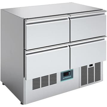 Koelwerkbank | 250L | 4 Laden (1/1 GN) | +2°C/+10°C |, Verzenden