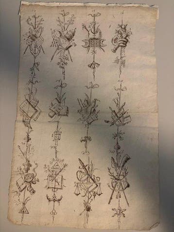 Europese school (XVIII) - Raccolta di trofei allegorici
