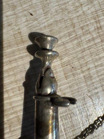 Figuur - Telegraph - .800 zilver, Antiek en Kunst