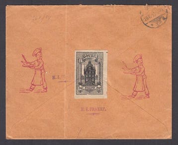 Nederland 1913 - Aangetekend kleurrijk poststuk met