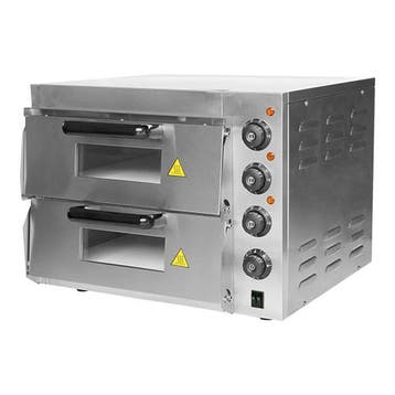 Pizza oven (40x40cm)x02 | 3kW | elke kamer is voorzien van, Verzenden, Nieuw in verpakking