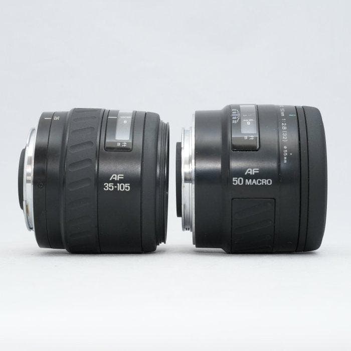 Minolta AF ZOOM 35-105mm F3.5-4.5 + AF Macro 50mm F3.5 A, TV, Hi-fi & Vidéo, Appareils photo analogiques