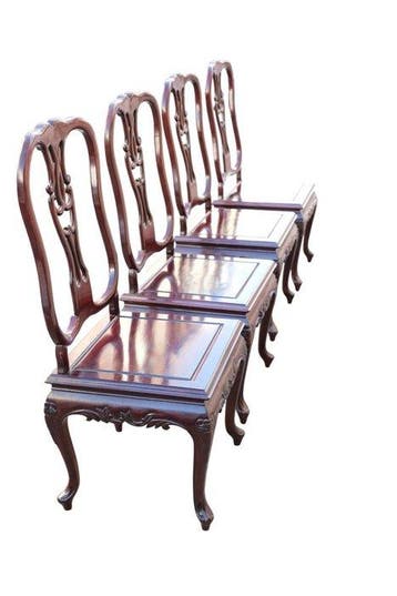 Set of 4 chairs - Stoel - Hout - nobele hardhout