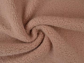 10 meter teddy bont - oud roze - Bouclé stoffen, Verzenden
