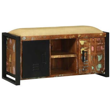 vidaXL Bank Kast Multikleur 100 x 35 x 50 cm Massief, Verzenden