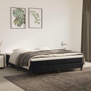 vidaXL Boxspring bed 160x200 cm fluweel zwart, Verzenden, Nieuw
